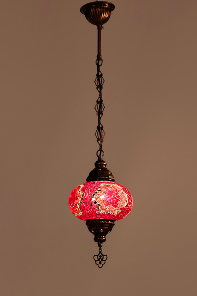 Size 3 Antique Mosaic Hanging Lamp